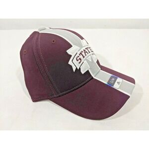 Adidas Small/Medium Mississippi State Fitted Baseball Burgundy Hat cap NEW